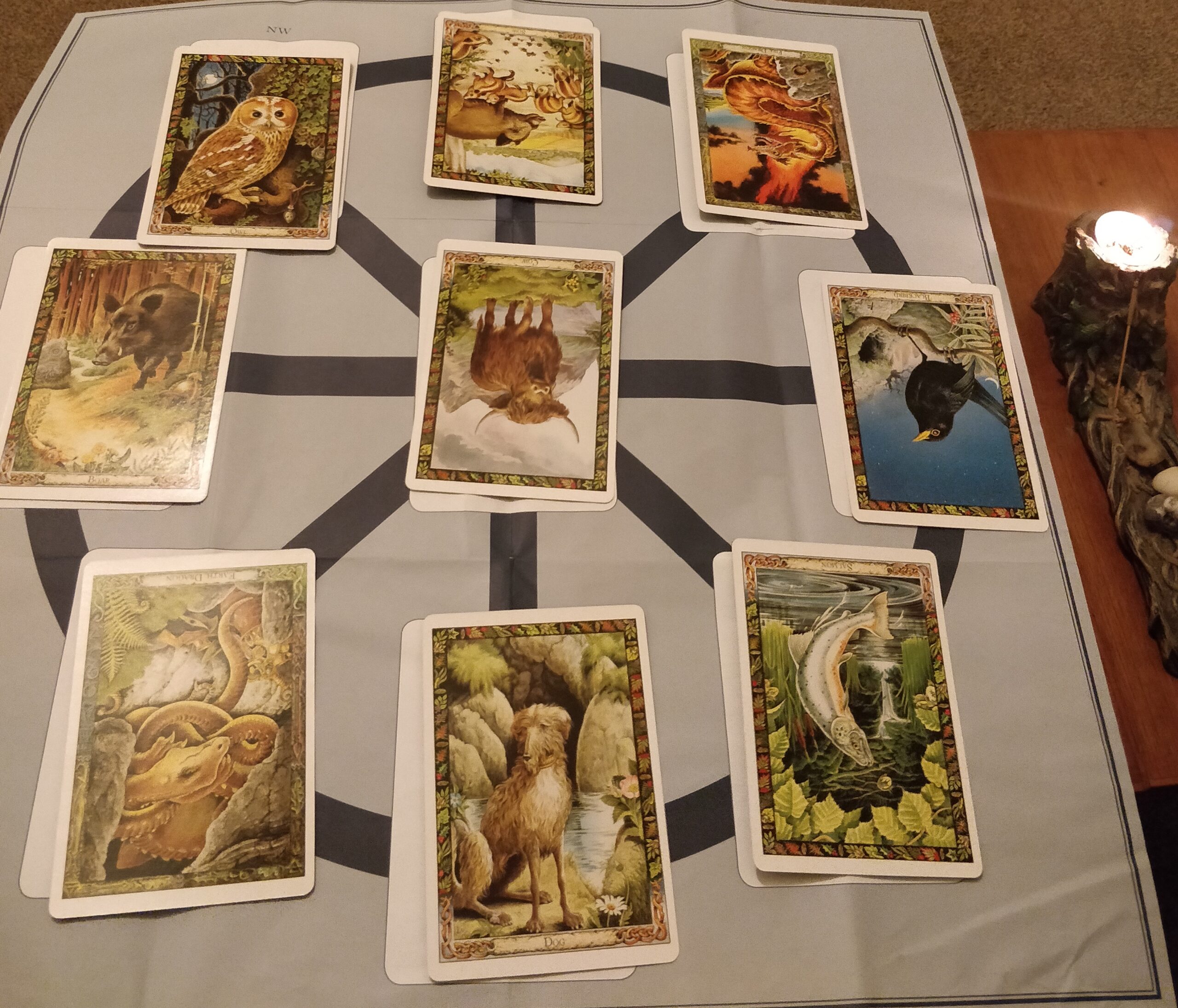 A photograph of an Oracle reading described in the article